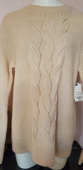 SOLD NWT St. John's Bay Cable Knit Sweater SZ-M - Picture 8 of 9